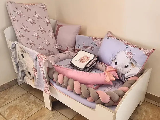 Grey Peony Elephant - Sew Just More