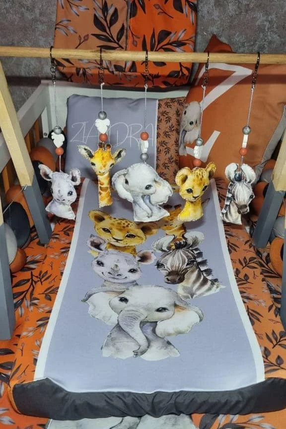 Burnt Orange Safari Play gym - Sew Just More