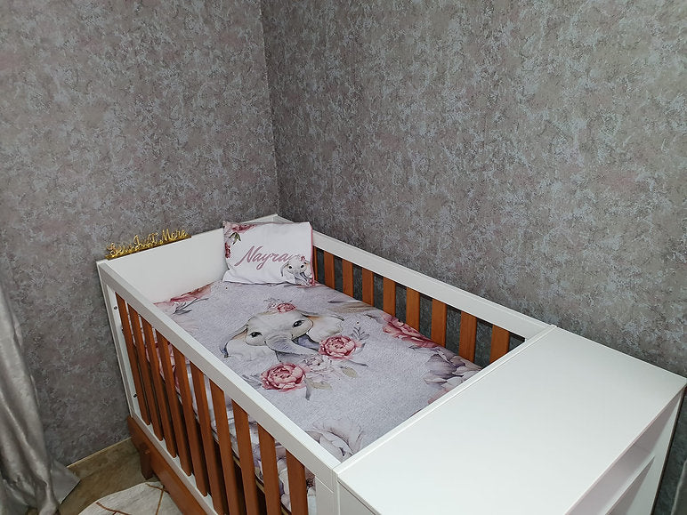 Light Grey Peony Elephant - Sew Just More