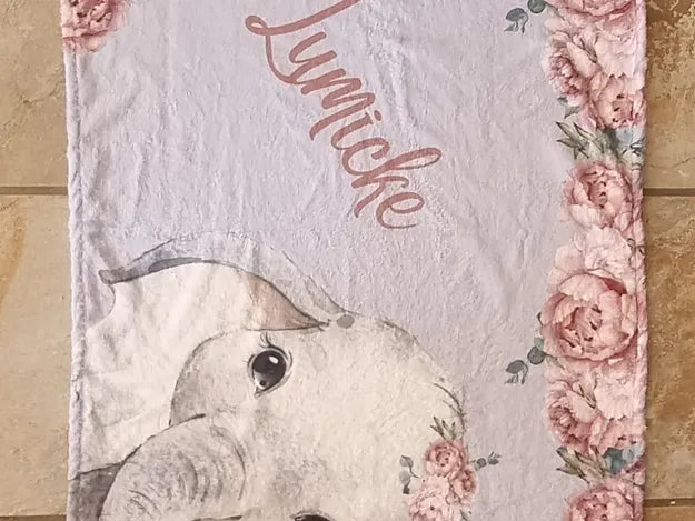 Grey Peony Elephant - Sew Just More