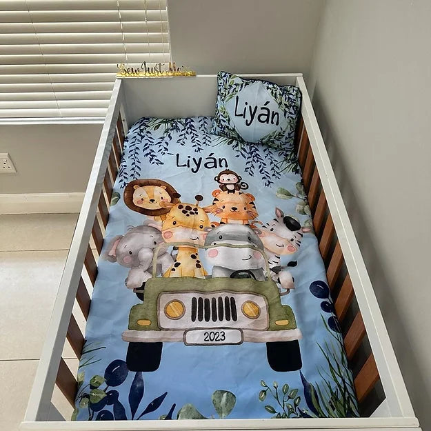 Baby Blue and Navy Jeep Safari - Sew Just More