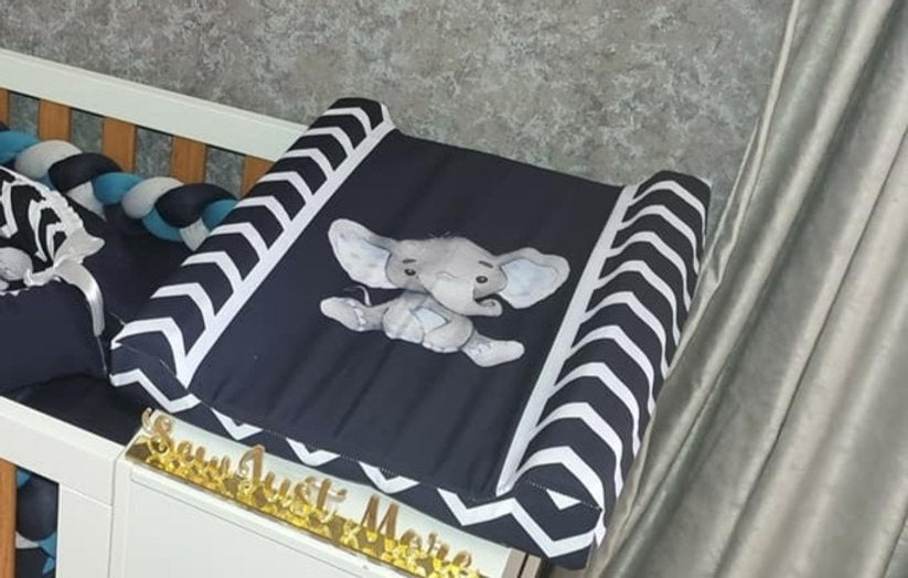 Teal Navy Ellie Changing Mat - Sew Just More