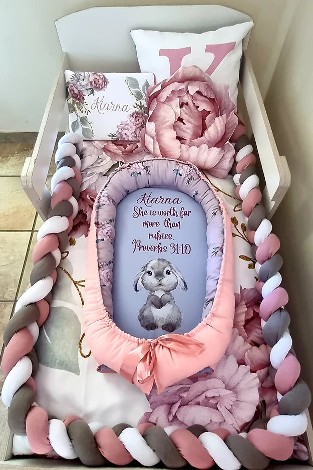 Gold Peony Bunny Baby Nest - Sew Just More