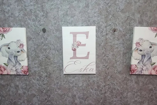 Peony Elephant Canvas - Sew Just More