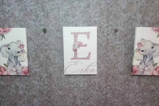 Peony Elephant Canvas - Sew Just More