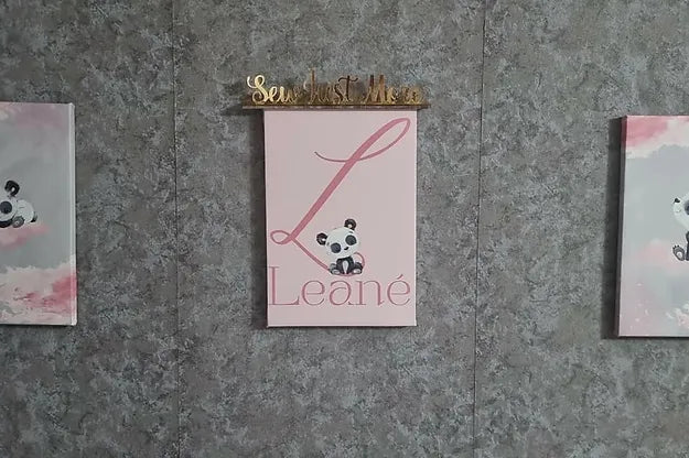 Dreamy Pink Panda Canvas - Sew Just More