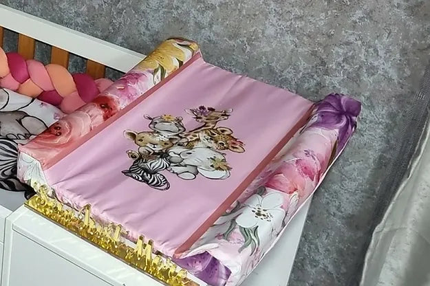 Colorful Girl Safari Changing Mat - Sew Just More