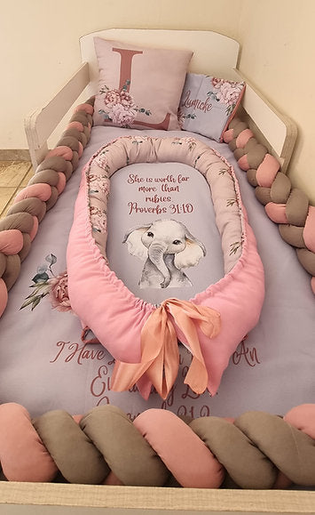 Grey Peony Elephant - Sew Just More