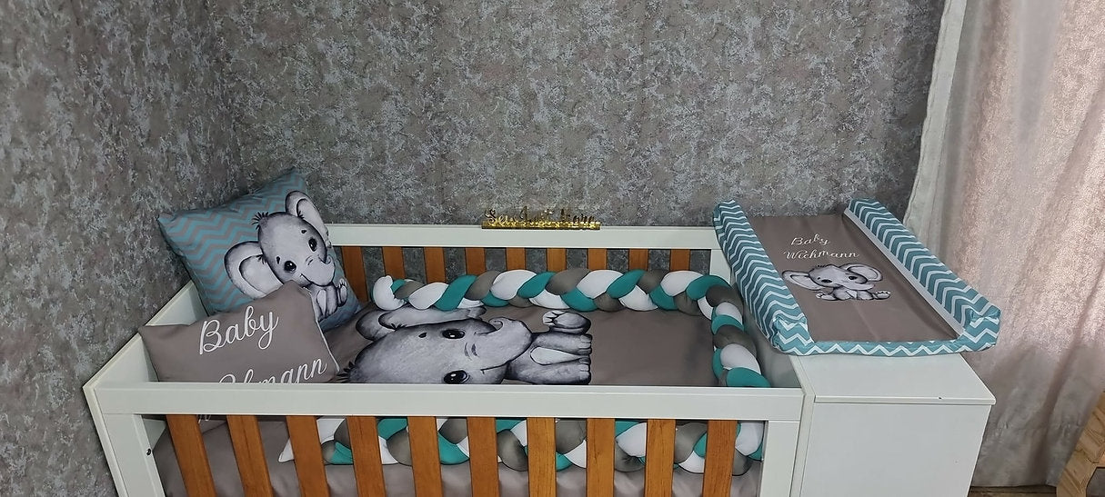 Grey and Dark Turqouise Ellie - Sew Just More