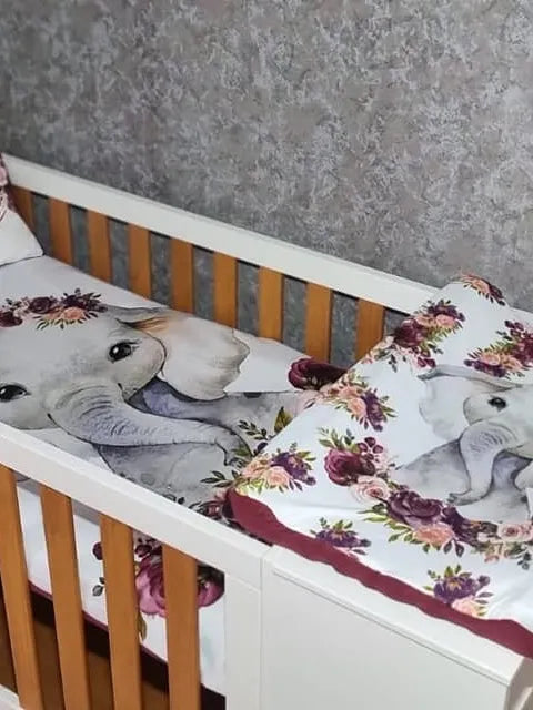 Maroon Flower Elephant - Sew Just More