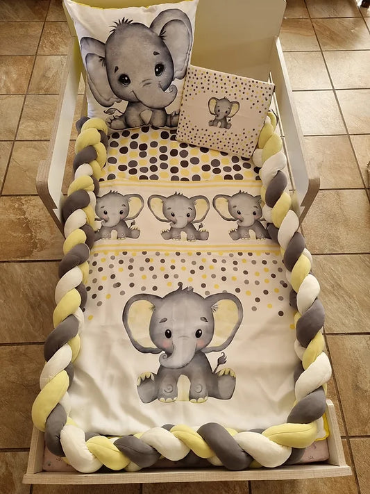 Polka Dot Yellow and Grey elephant - Sew Just More