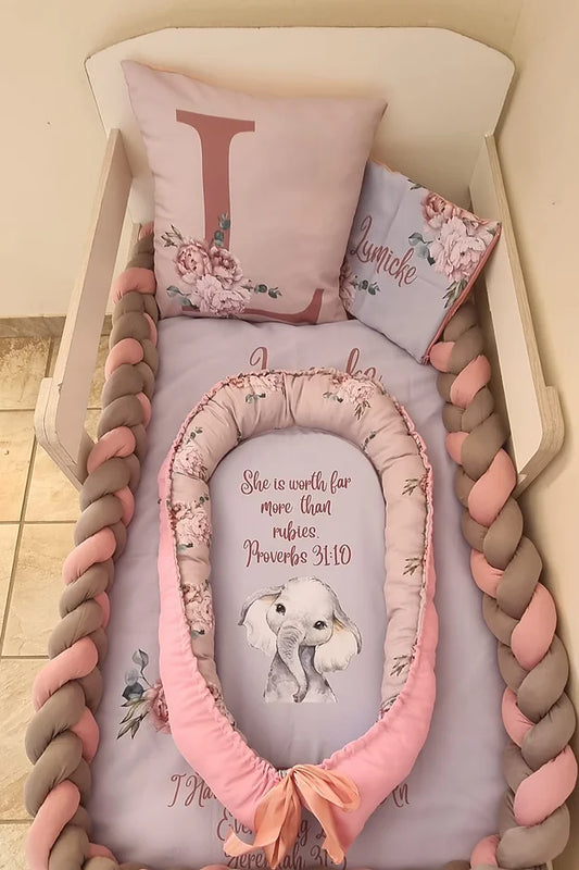 Grey Peony Elephant - Sew Just More