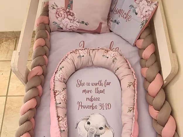 Grey Peony Elephant - Sew Just More