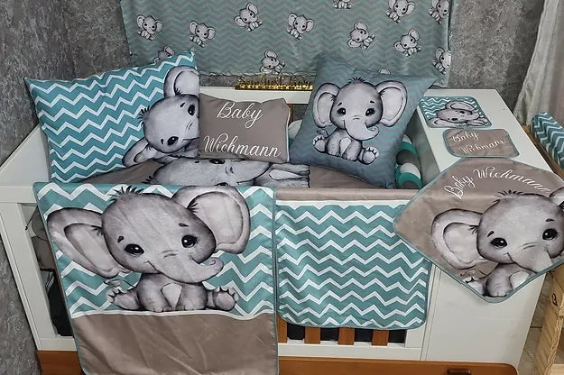 Grey and Dark Turqouise Ellie - Sew Just More