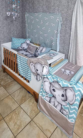 Grey and Dark Turqouise Ellie - Sew Just More