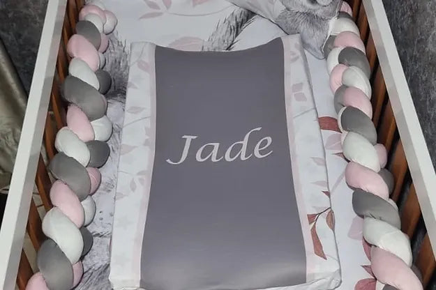 Sophisticated Baby Pink and Grey Bunny - Sew Just More