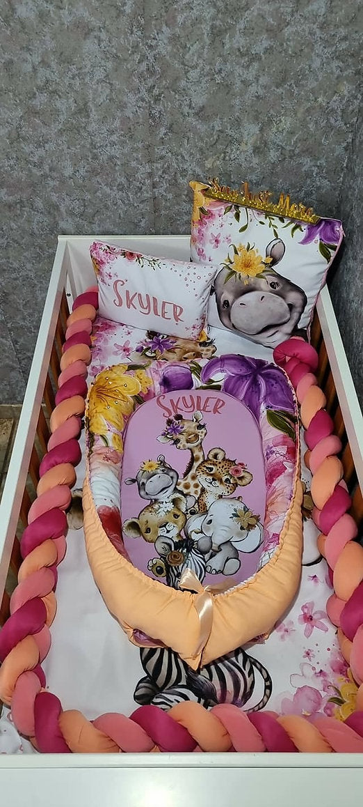 Colorful Girl Safari Baby Nest - Sew Just More