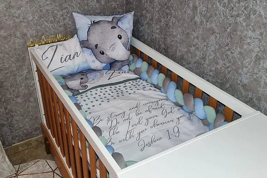 Mint and Baby Blue Polka Ellie - Sew Just More