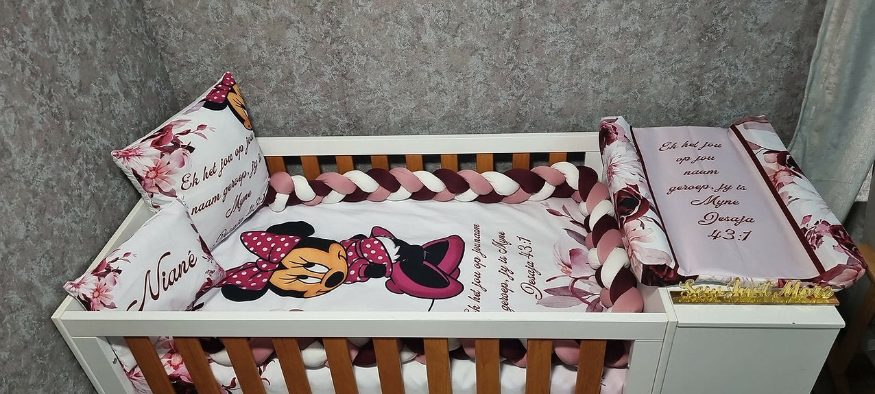 Maroon and Dusty Pink Minnie Mouse - Sew Just More