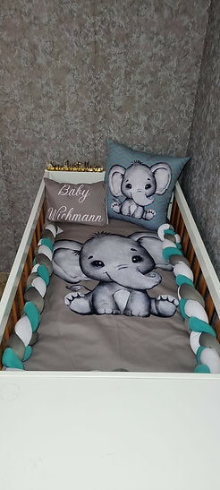 Grey and Dark Turqouise Ellie - Sew Just More