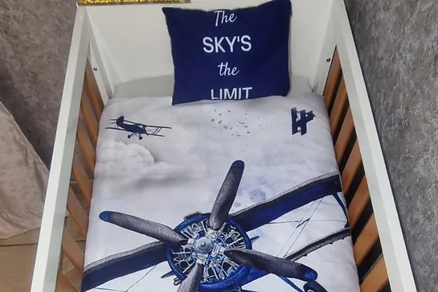 Navy Vintage Plane - Sew Just More