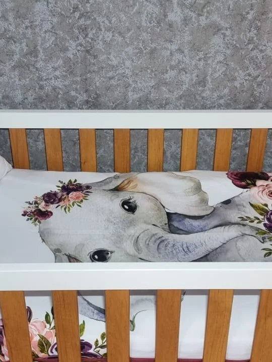 Maroon Flower Elephant - Sew Just More