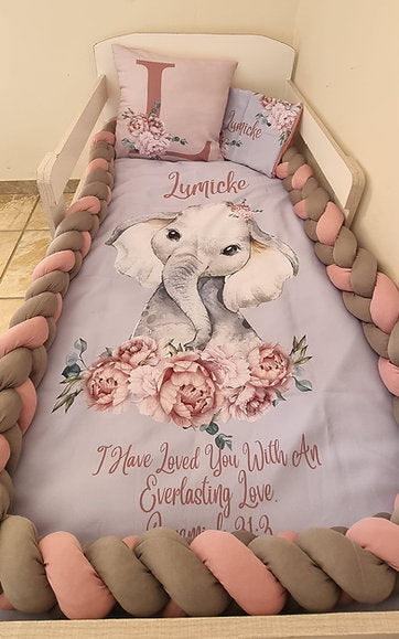 Grey Peony Elephant - Sew Just More