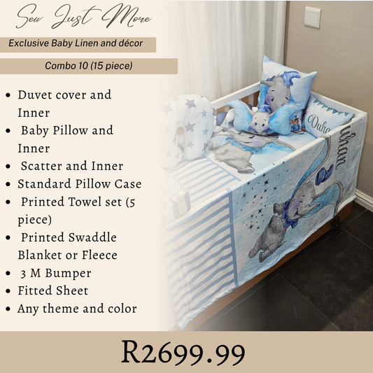 Combo 10 custom cot linen
