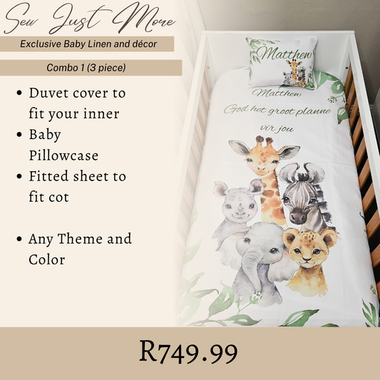 Combo 1 custom cot linen