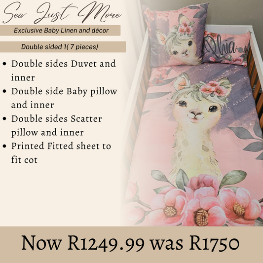 Double sided printed Combo 1( 7 pieces)  custom Cot Linen