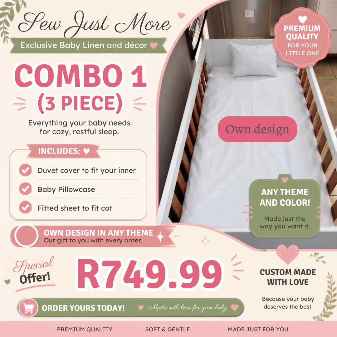 Combo 1 custom cot linen