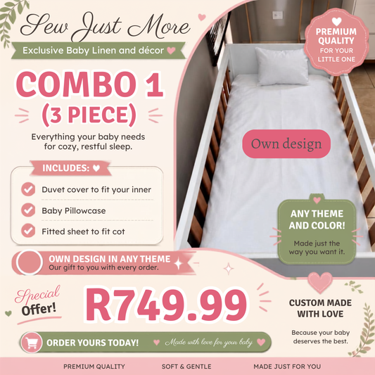 Combo 1 custom cot linen