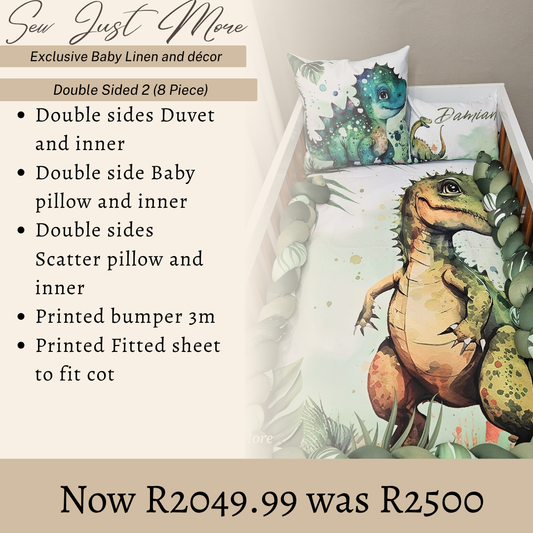 Double sided printed Combo 2 ( 8 pieces) custom Cot Linen