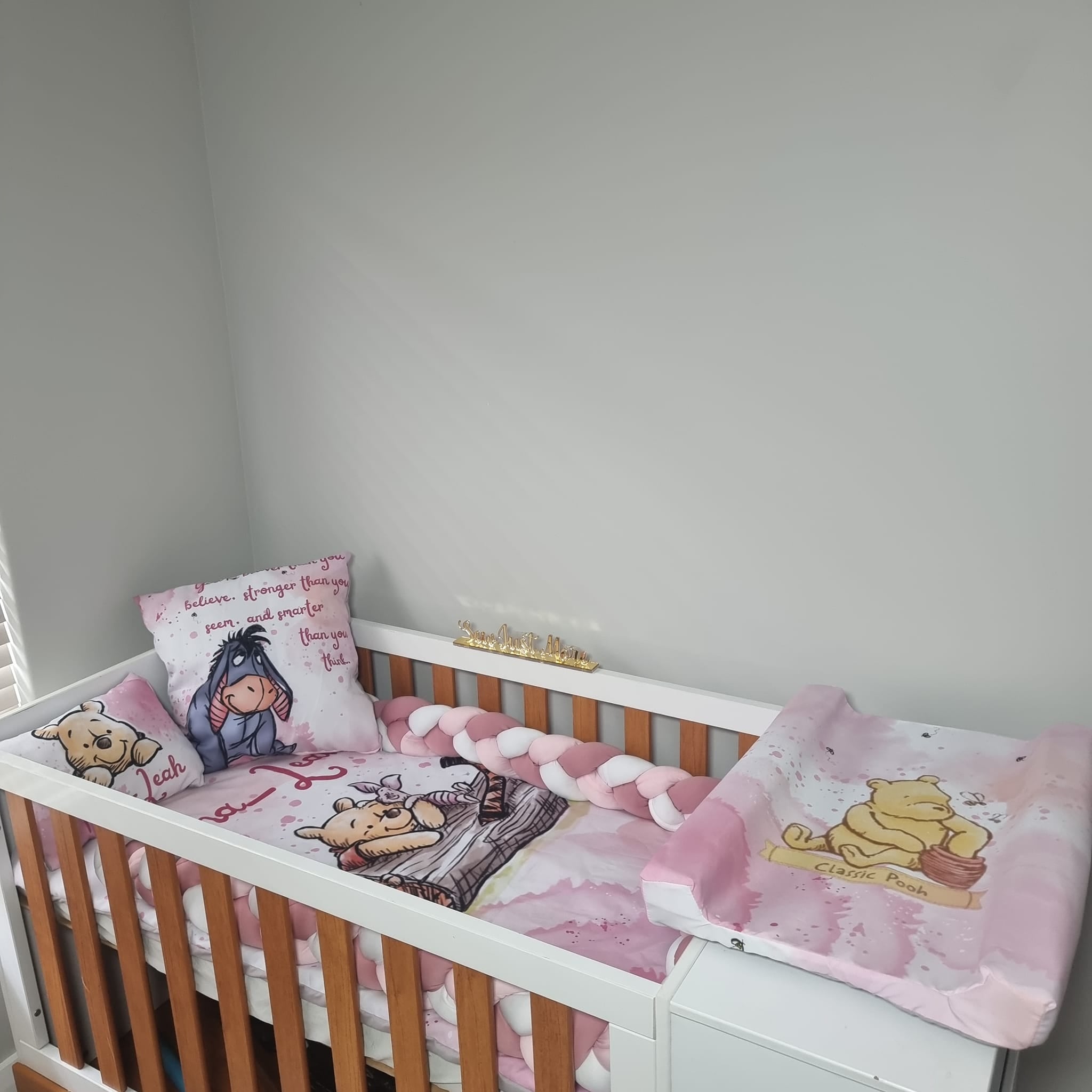 Pooh bear best sale cot set