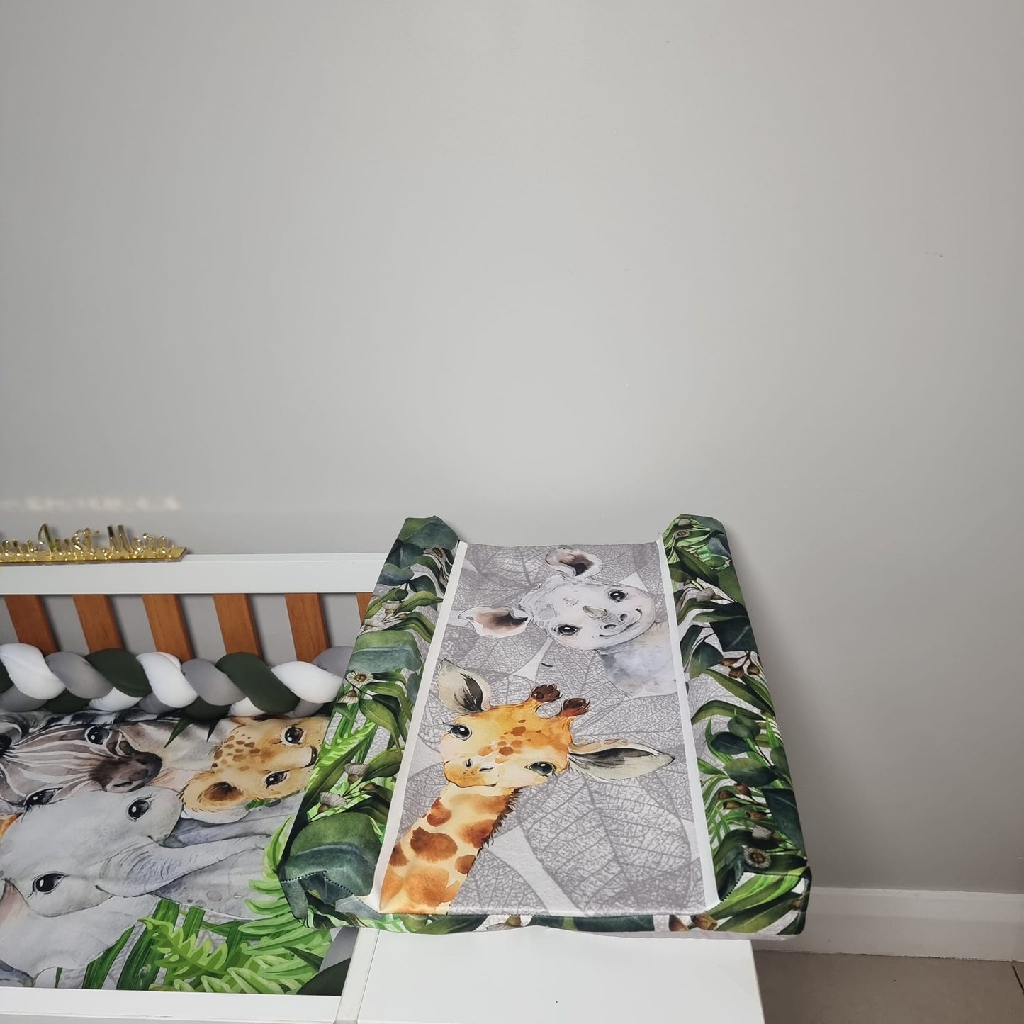 Grey Jungle Safari Changing Mat