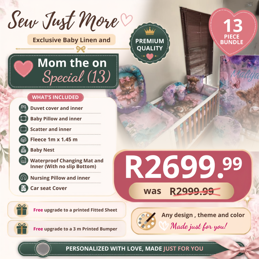 Mom on the move!!! (15 Piece) Cot Linen