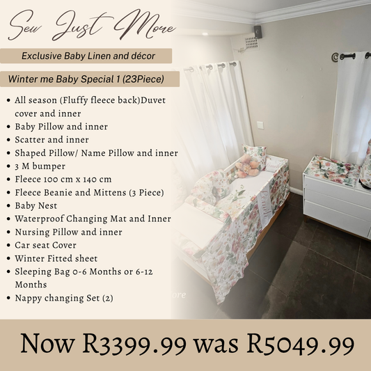 Winter me Baby Special 1 (23Piece) Cot Linen