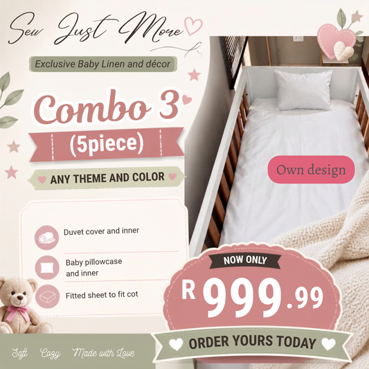 Combo 3 Custom cot linen