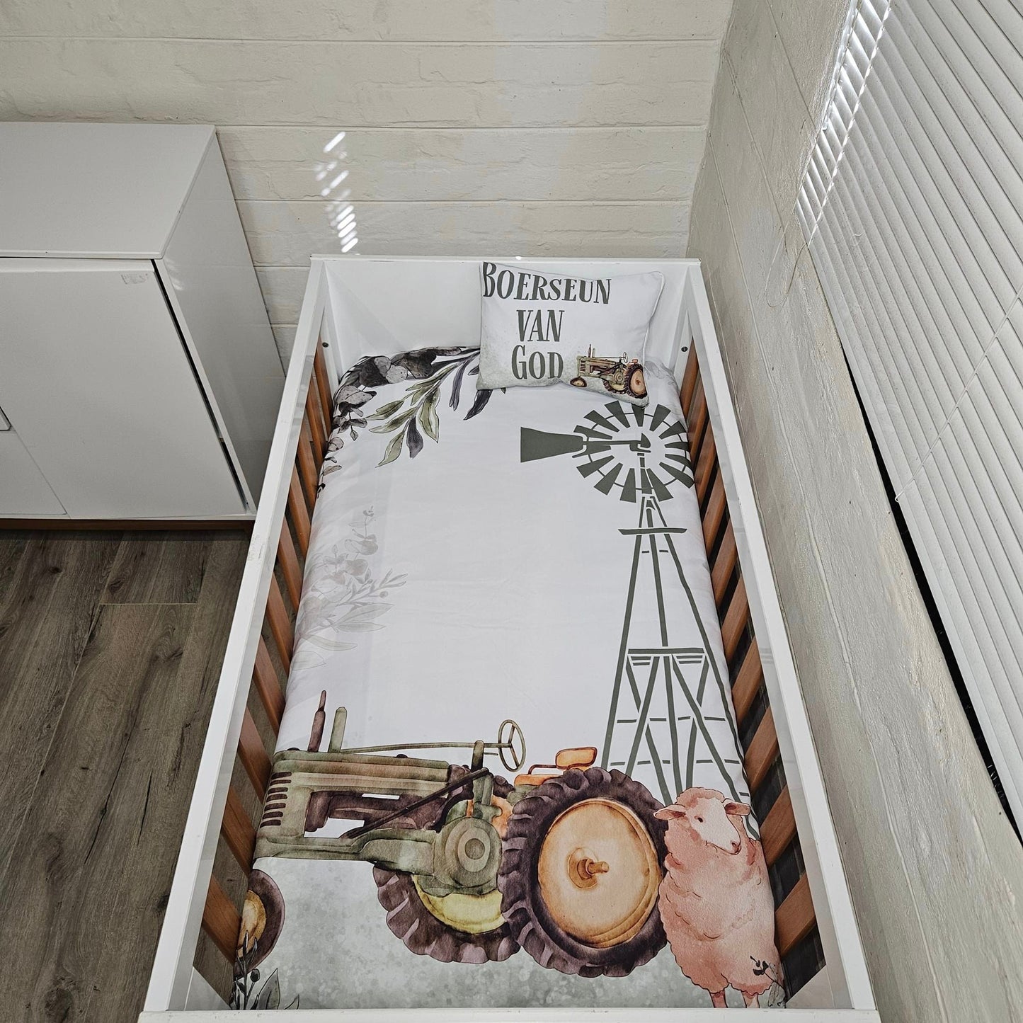 The Farmer Tractor cot linen