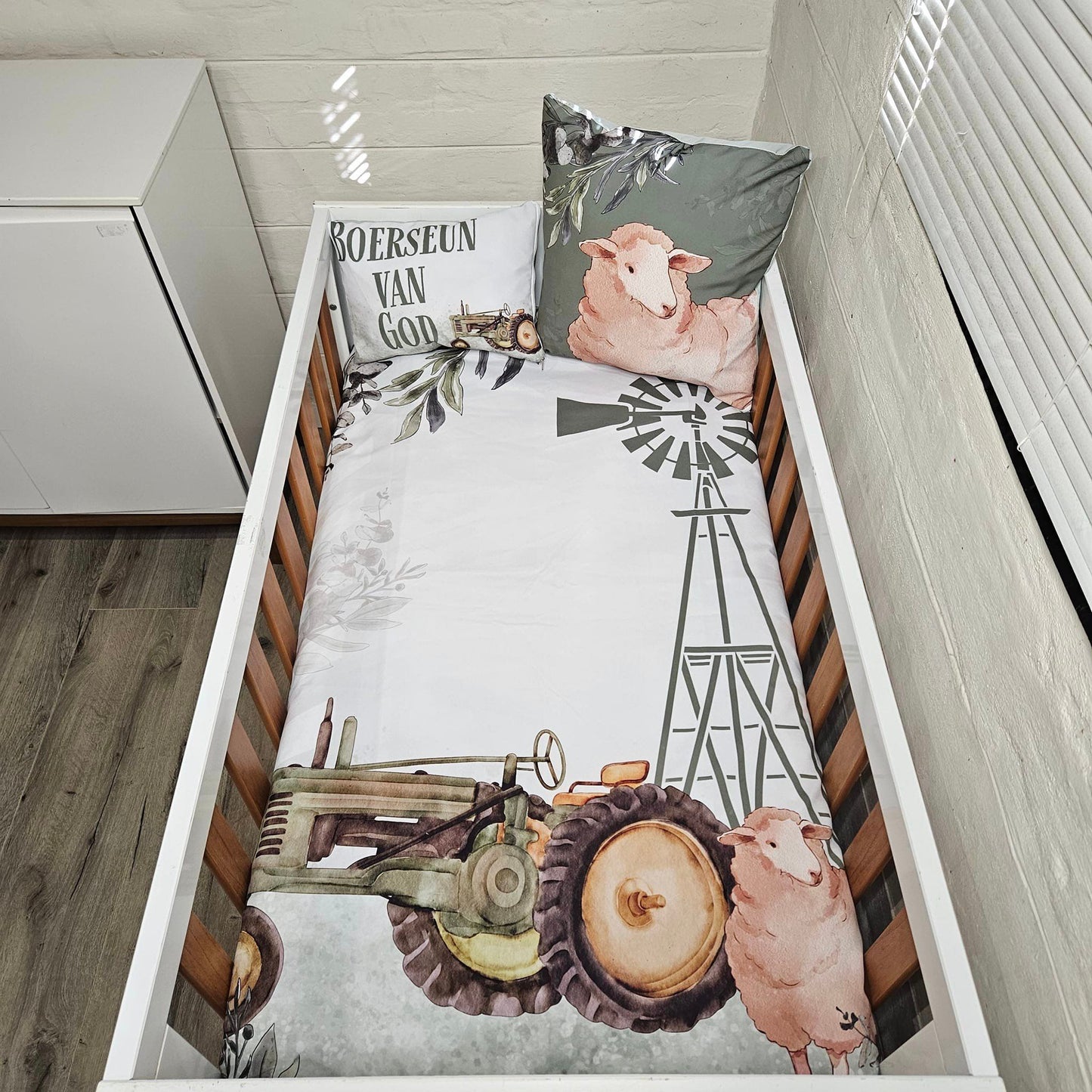 The Farmer Tractor cot linen