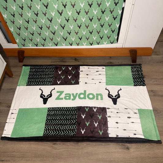 Mint and Black Kudu Carpet