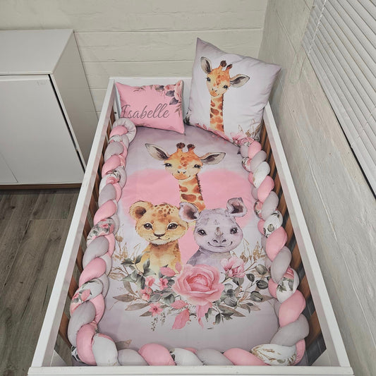 Pink and Grey Rosy Safari - Sew Just More