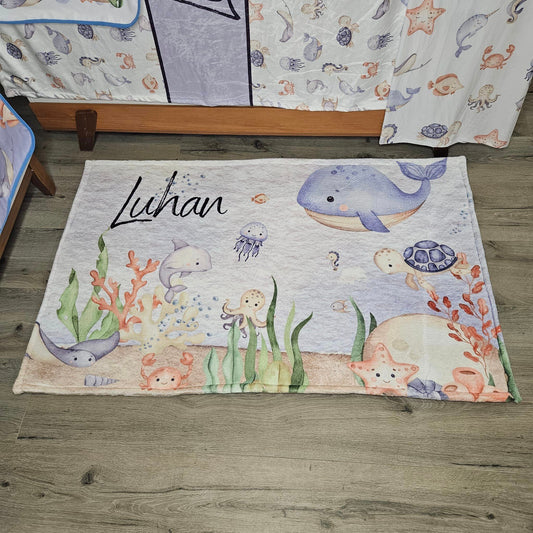 Navy and baby blue Under the Sea - Sew Just More