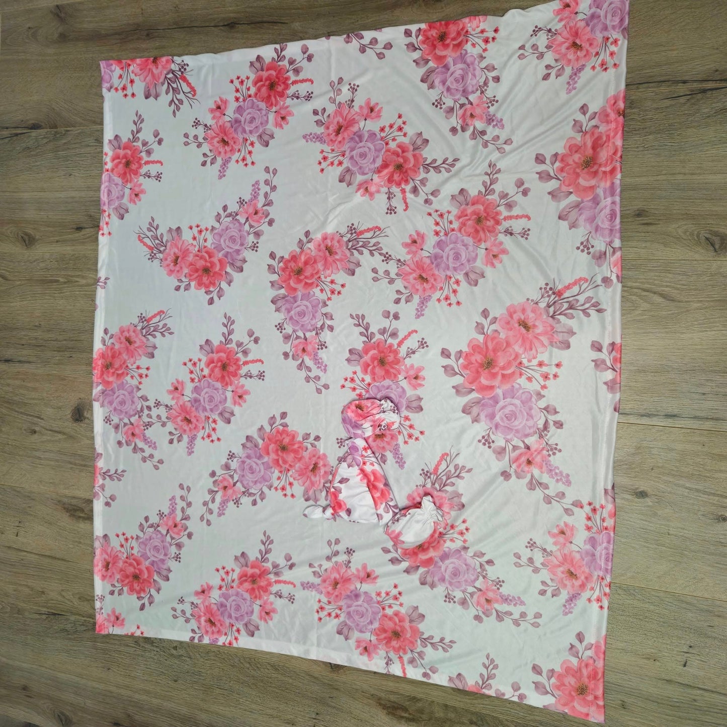 Pink and Purple Floral Ellie cot linen