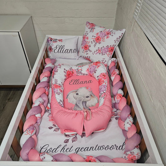 Pink and Purple Floral Ellie baby nest