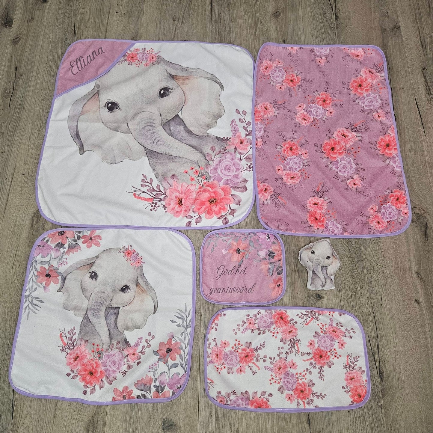 Pink and Purple Floral Ellie Toweling