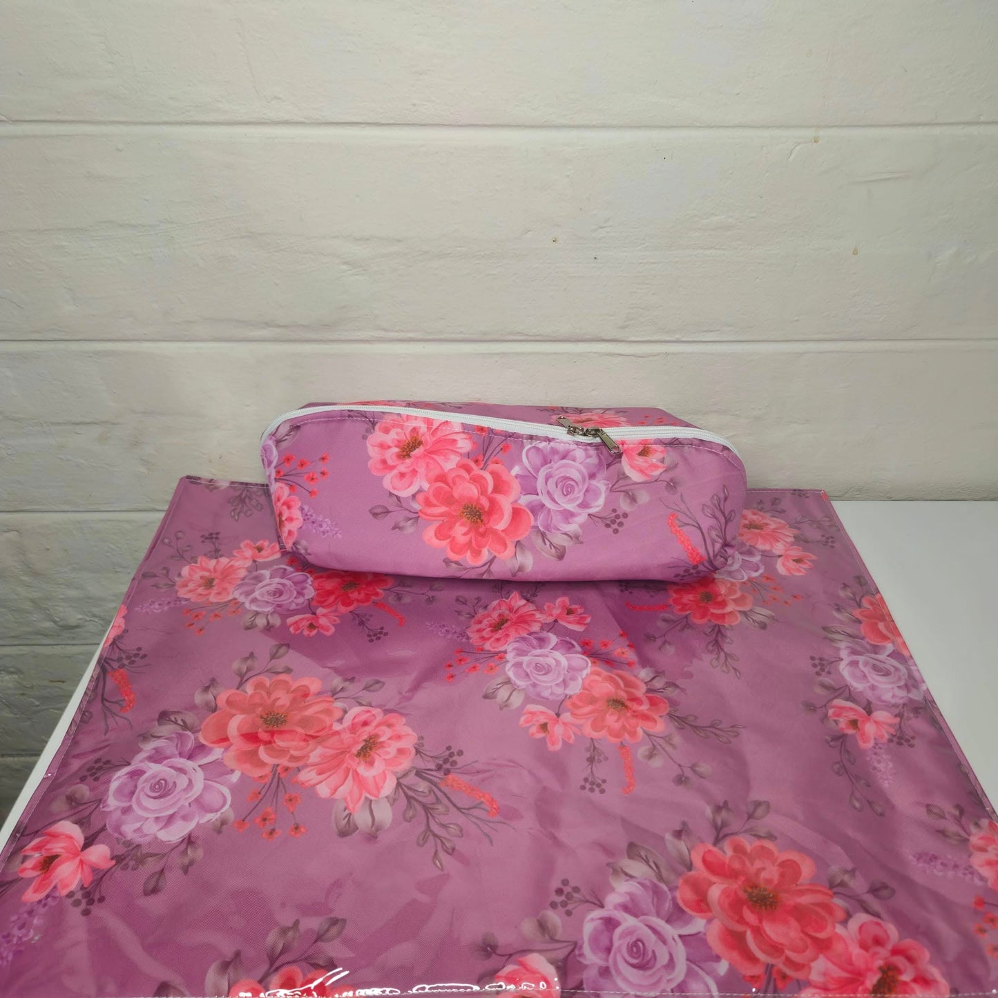 Pink and Purple Floral Ellie cot linen