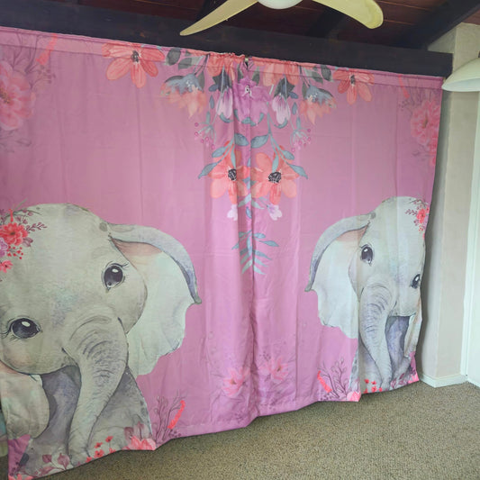 Pink and Purple Floral Ellie Curtain