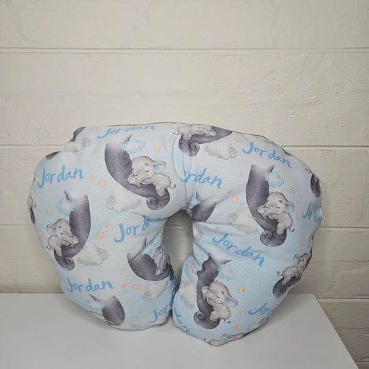 Sweet dreams Blue and Grey Ellie Car nursing pillow