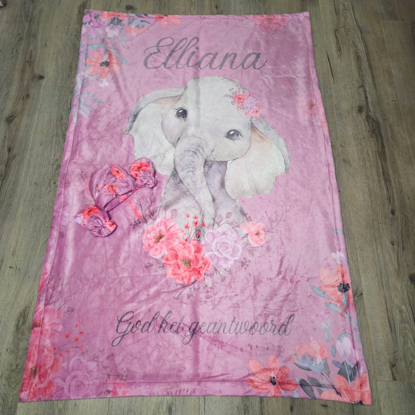 Pink and Purple Floral Ellie Fleece Blanket